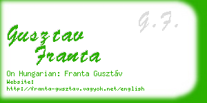 gusztav franta business card